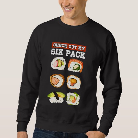 Funny check My Six Pack Japanse sushi Lover G Trui (Voorkant)