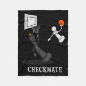 Funny Checkmate Chess Basketball Game Board King P Fleece Deken (Voorkant)