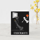 Funny Checkmate Chess Basketball Game Board King P Kaart (Gele Bloem)