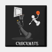 Funny Checkmate Chess Basketball Game Board King P Magneet (Voorkant)