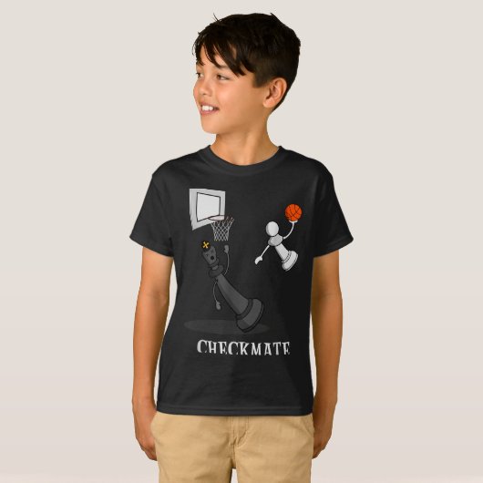 Funny Checkmate Chess Basketball Game Board King P T-shirt (Voorkant volledig)