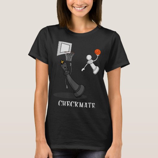 Funny Checkmate Chess Basketball Game Board King P T-shirt (Voorkant)