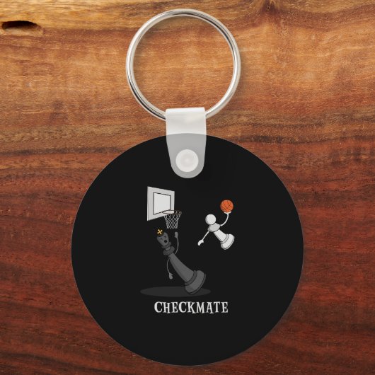 Funny Checkmate Chess Sketll Game Board King Pawn Sleutelhanger (Voorkant)