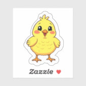 Funny Cheeky Easter Chick Spring Holiday Sticker (Vel)