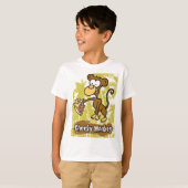 Funny Cheeky Monkey in het Oerwoud T-Shirt (Voorkant volledig)