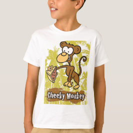 Funny Cheeky Monkey in het Oerwoud T-Shirt