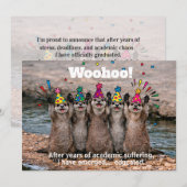 🎓Funny Cheeky Otter + Thank you Kaart (Voorkant / Achterkant)