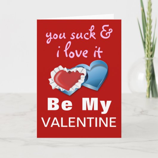 Funny Cheeky Valentijn Feestdagen Kaart (Voorkant)
