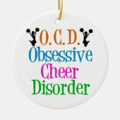 Funny Cheerlead obsessief Cheer Disorder Keramisch Ornament (Voorkant)