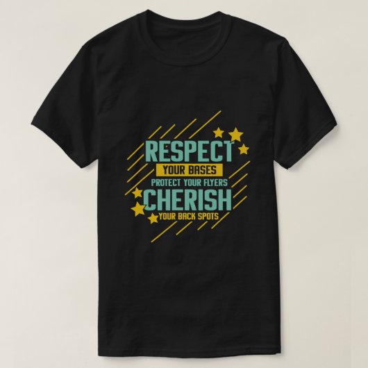 Funny Cheerlead Respect Uw bloedingen beschermen u T-shirt (Design voorkant)