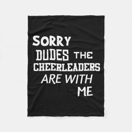 Funny Cheerleader Brother Sorry Dudes Gift Son Kid Fleece Deken (Voorkant)