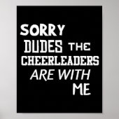 Funny Cheerleader Brother Sorry Dudes Gift Son Kid Poster (Voorkant)