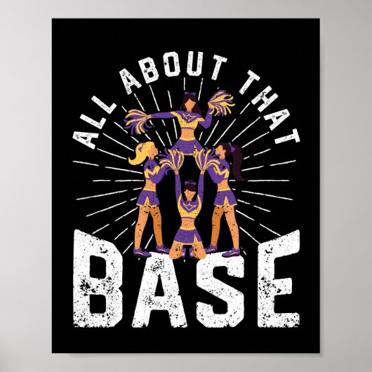 Funny cheerleader women group All About Base Poster (Voorkant)