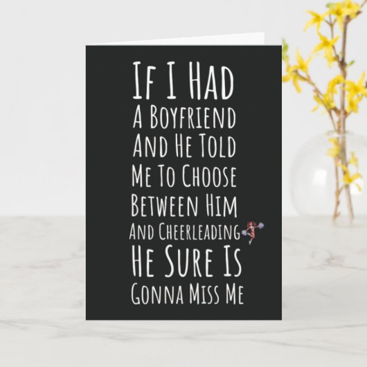 Funny Cheerleading Cards Cheerleader Sport For Her Kaart (Gele Bloem)