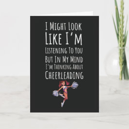 Funny Cheerleading Cards Cheerleader Sports Black Kaart