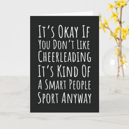 Funny Cheerleading Cards Cheerleader Team Cheer Kaart (Gele Bloem)