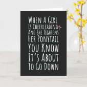 Funny Cheerleading Cards Girly Girls Cheerleader Kaart (Gele Bloem)