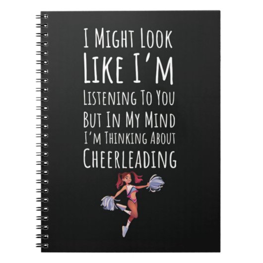 Funny Cheerleading Gifts Sports Cheerleader Cheer Notitieboek (Voorkant)