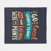 Funny Cheerleading Sports Fan Fleece Deken (Voorkant (Horizontaal))