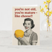 Funny cheese Birthday card Kaart (Gele Bloem)