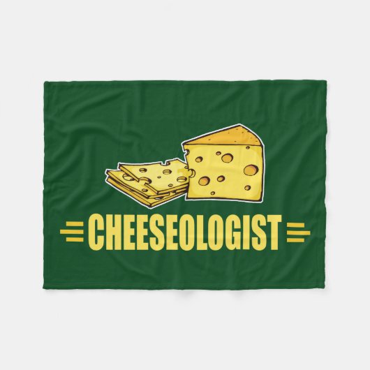 Funny Cheese Cheeseoloog Cheesehead Fleece Deken (Voorkant (Horizontaal))