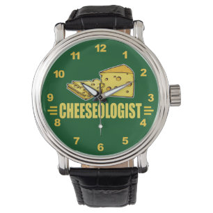 Funny Cheese Cheeseoloog Cheesehead Horloge