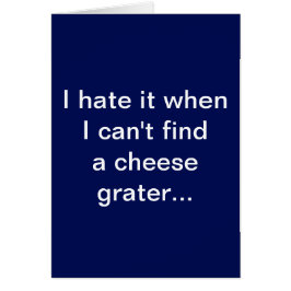 Funny Cheese Grater Abs Card