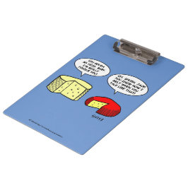 Funny Cheese Lover Cartoon Klembord