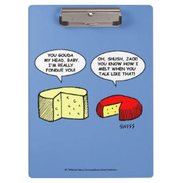 Funny Cheese Lover Cartoon Klembord