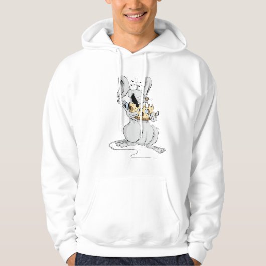  Funny Cheese Lover Mouse Cartoon  Hoodie (Voorkant)