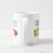 Funny Cheese Lovers Cartoon Art Turophiles Grote Koffiekop (Achterkant)