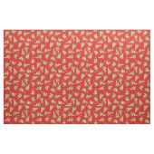 Funny Cheese Pizza Slice Red Pattern Stof (Fat Quarter)