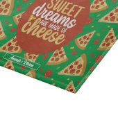 Funny Cheese Pun Retro Italiaans Pizza Pattern Snijplank (Hoek)