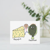 Funny Cheese Rock en Hard Place Joke Briefkaart (Staand voorkant)