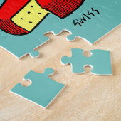 Funny Cheese Tasting Party Smalltalk Cartoon Legpuzzel (Zijkant)