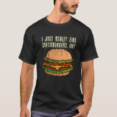 Funny Cheeseburger Hamburger Design Burger Lover M T-shirt (Voorkant)