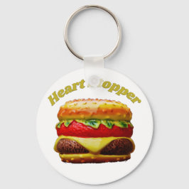 Funny Cheeseburger Heart Stopper Design Sleutelhanger