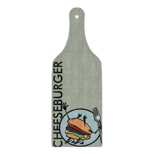FUNNY CHEESEBURGER PADDLE CUTLE BOARD SNIJPLANK (Voorkant)