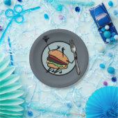 FUNNY CHEESEBURGER PAPIER BORD (Feest)