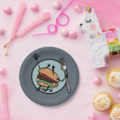 FUNNY CHEESEBURGER PAPIER BORD (Feest)