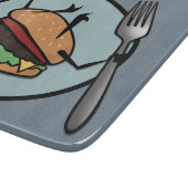 FUNNY CHEESEBURGER SQUARE CUTARE BOARD SNIJPLANK (Hoek)