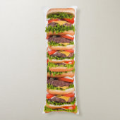 Funny Cheeseburger Stack Lichaamskussen (Voorkant Verticaal)