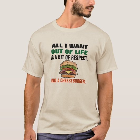 Funny Cheeseburger T-shirt (Voorkant)
