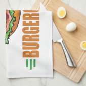 Funny Cheeseburger Theedoek (Quarter Fold)