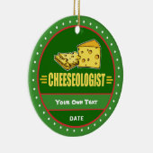 Funny Cheeseoloog Cheese Lover Keramisch Ornament (Rechts)