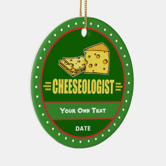 Funny Cheeseoloog Cheese Lover Keramisch Ornament (Rechts)