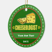 Funny Cheeseoloog Cheese Lover Keramisch Ornament (Links)