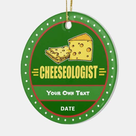 Funny Cheeseoloog Cheese Lover Keramisch Ornament (Links)