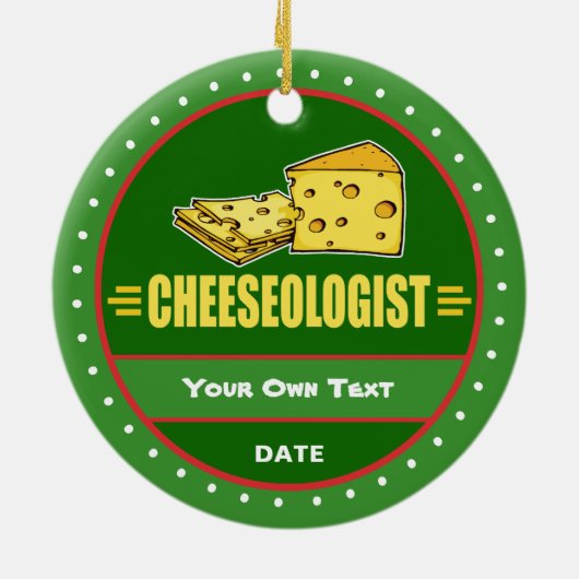 Funny Cheeseoloog Cheese Lover Keramisch Ornament (Achterkant)