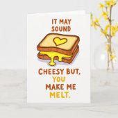 Funny Cheesy Melt Love Card Kaart (Gele Bloem)
